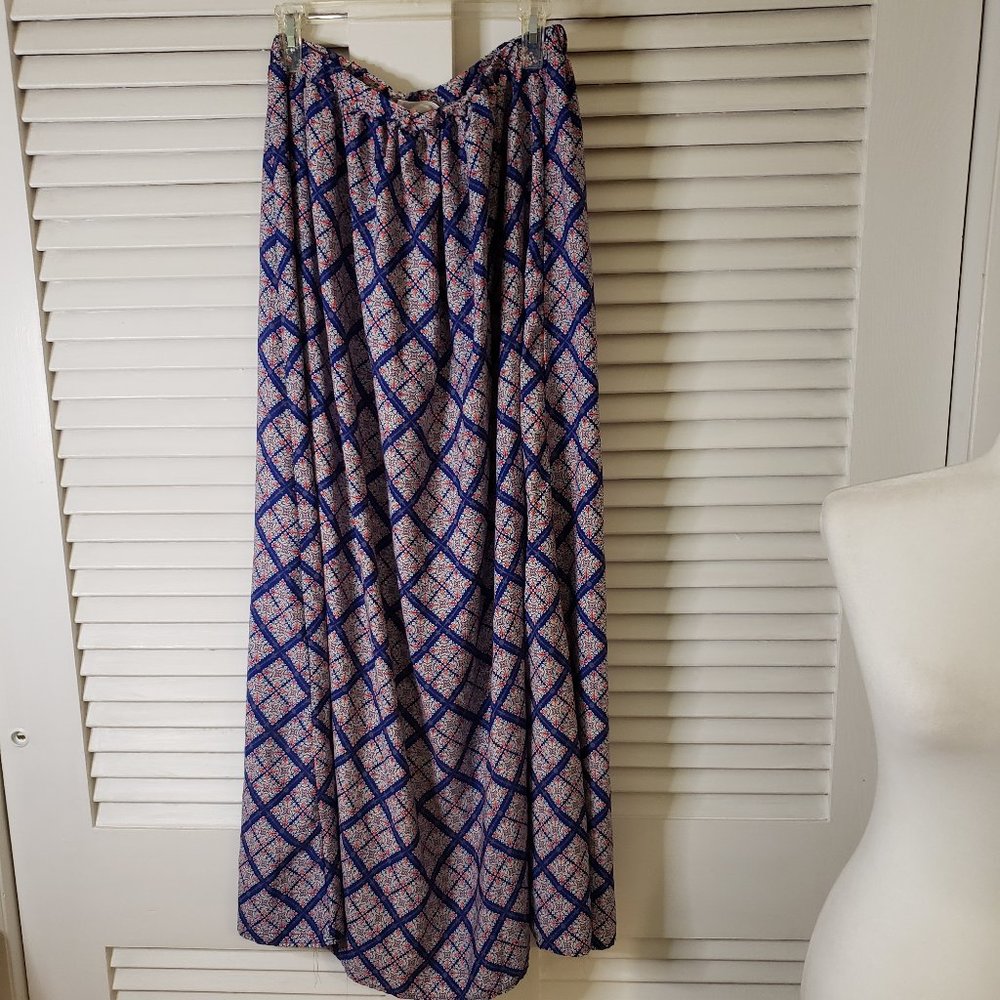 Great Condition Print Extra Long XL Maxi Skirt